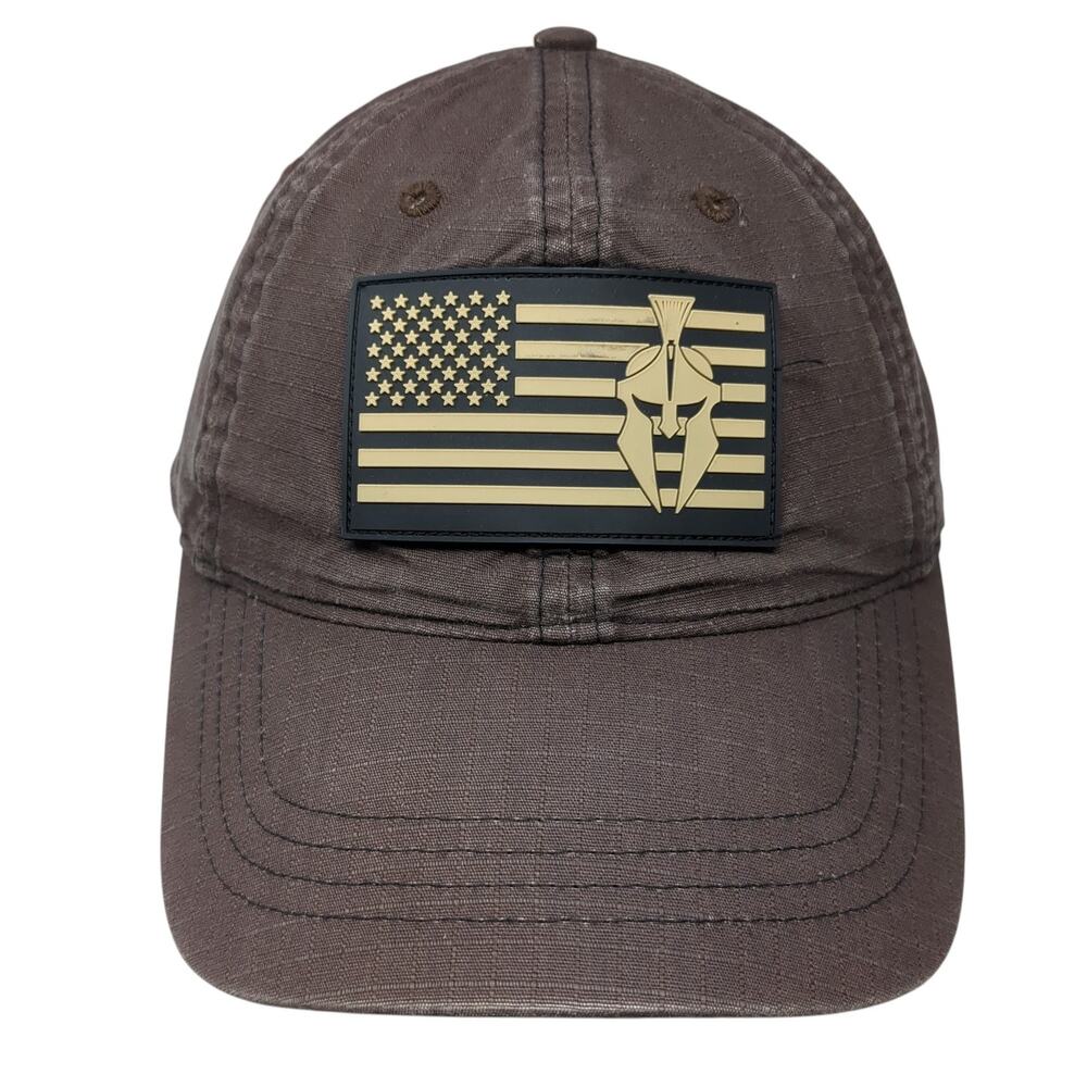 Kryptek Patch Flag Strapback Baseball Cap Brown O… - image 1